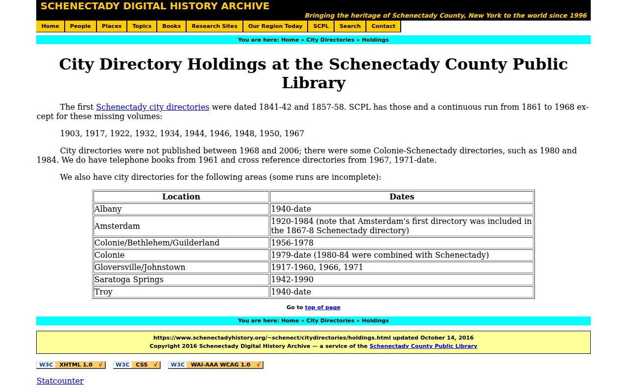 Schenectady city directory criss-cross holdings