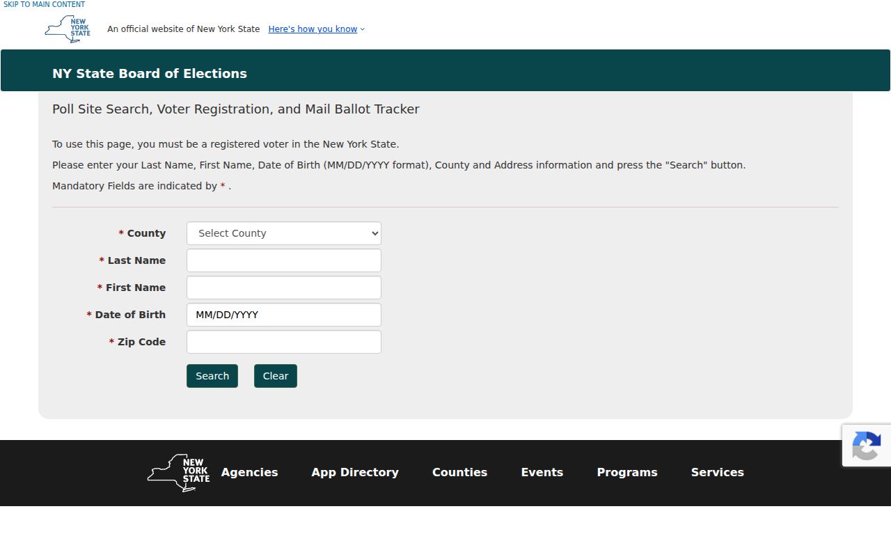 Schenectady residents directory New York voter registration search